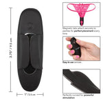 Lock-N-Play Remote Petite Panty Vibrator in Black, Product Measurements and Features