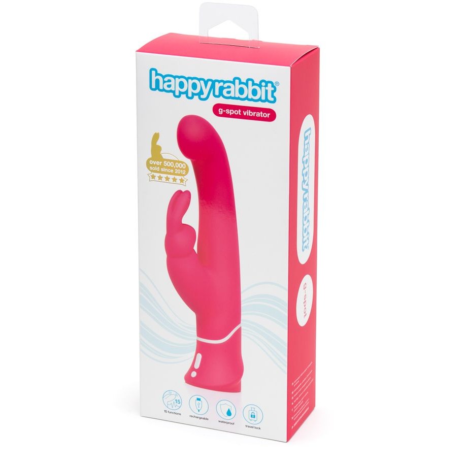Happy Rabbit G-Spot Vibrator, Product Box, Front Left Angle