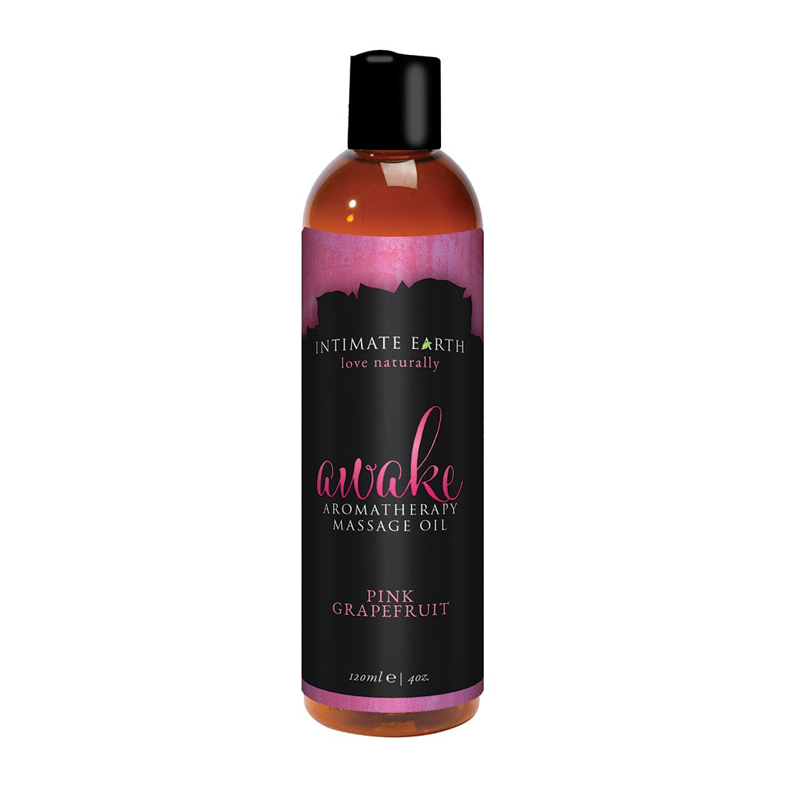 Intimate Earth Aromatherapy Massage Oil (120ml) (4oz), Awake, Pink Grapefruit