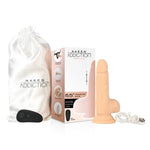 Naked Addiction 6.5-Inch Thrusting Silicone Dildo, Vanilla, Box Contents