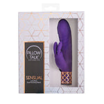 Pillow Talk Secrets Sensual Luxurious Thrusting Rabbit Vibrator, Purple, Product Box, Front View
