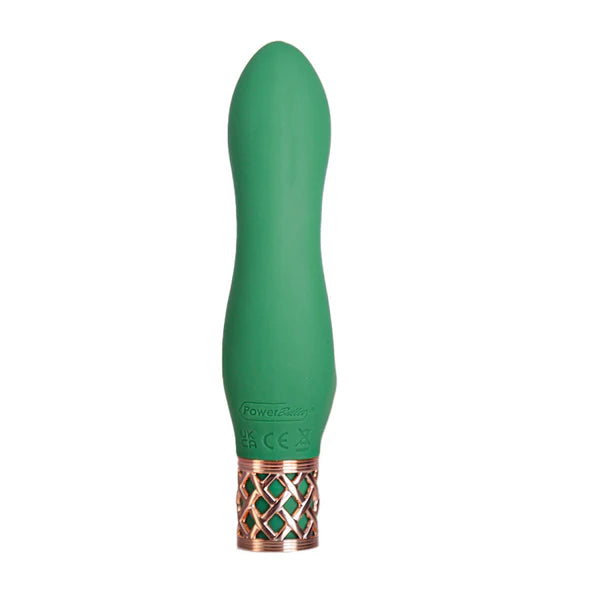 Pillow Talk Secrets Sinful Luxurious Dual Vibrator, Green, Product Image, Back View