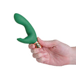 Pillow Talk Secrets Sinful Luxurious Dual Vibrator, Green, Dual Vibrator in Hand