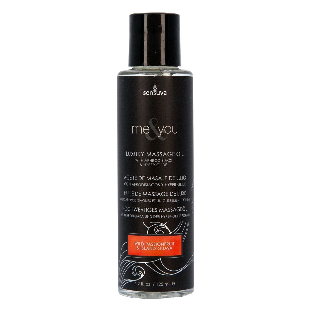 Sensuva Me & You Luxury Massage Oil (4.2oz), Island Passion, Wild Passionfruit & Island Guava
