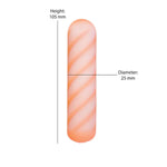 Softies 4-Inch Dual Silicone Body Vibe, Orange, Bullet Vibrator Measurements