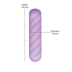 Softies 4-Inch Dual Silicone Body Vibe, Purple, Bullet Vibrator Measrurements