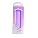 Softies 4-Inch Dual Silicone Body Vibe, Purple, Product Packaging, Front