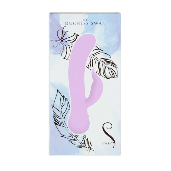 The Duchess Swan Rabbit Vibrator, Lavender, Product Box