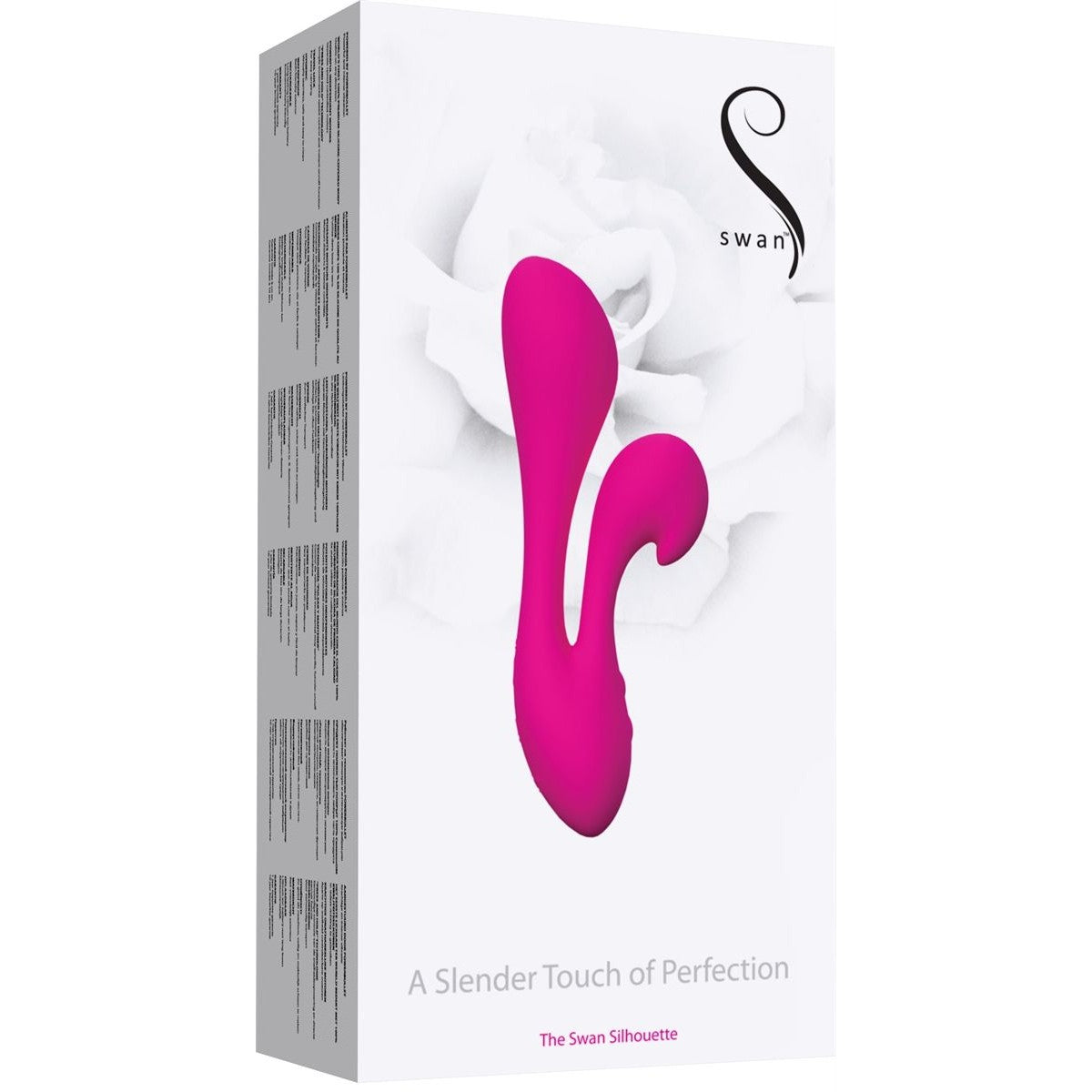 The Swan Silhouette Rabbit Vibrator, Pink, Product Box