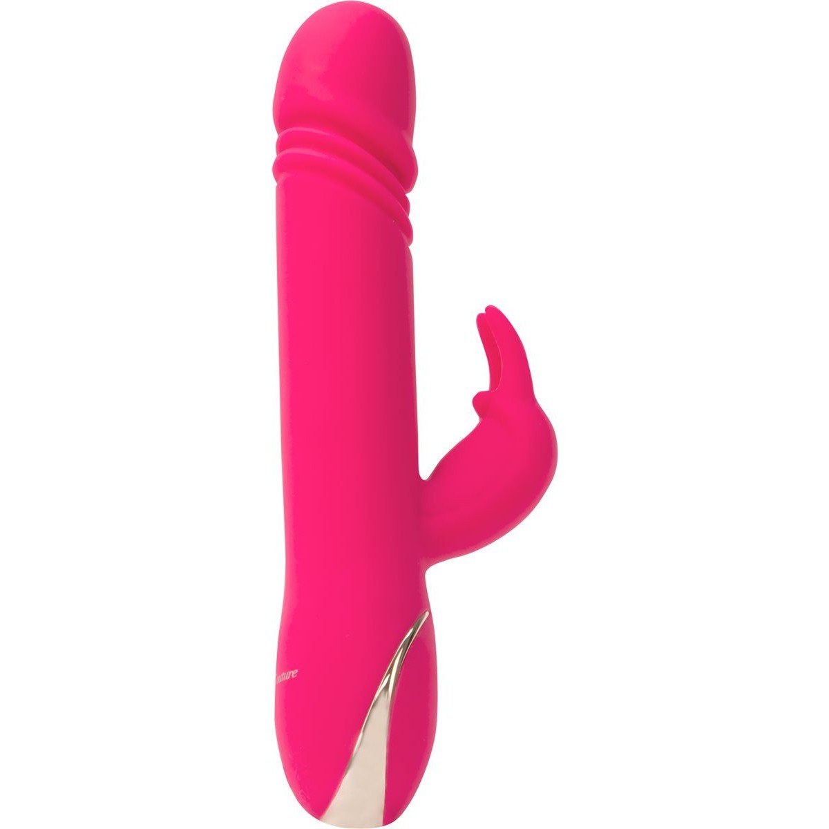 Vibe Couture Rabbit Skater Thrusting Vibrator, Pink, Product Image, Side View