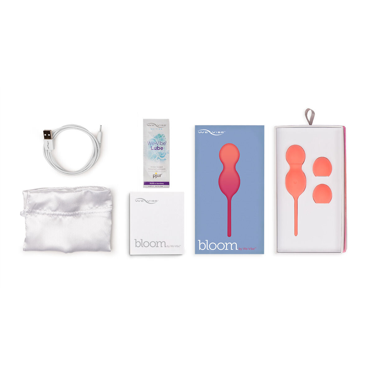 We-Vibe Bloom Vibrating Kegel Balls, Box Contents