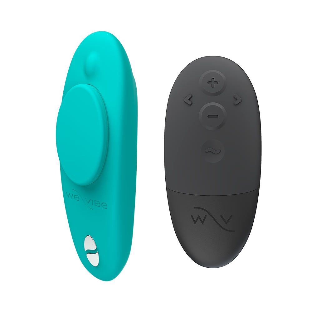 We-Vibe Moxie+ Panty Vibrator, Aqua, Panty Vibrator with Silicone Remote Control