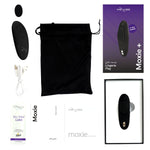 We-Vibe Moxie+ Panty Vibrator, Satin Black, Box Contents