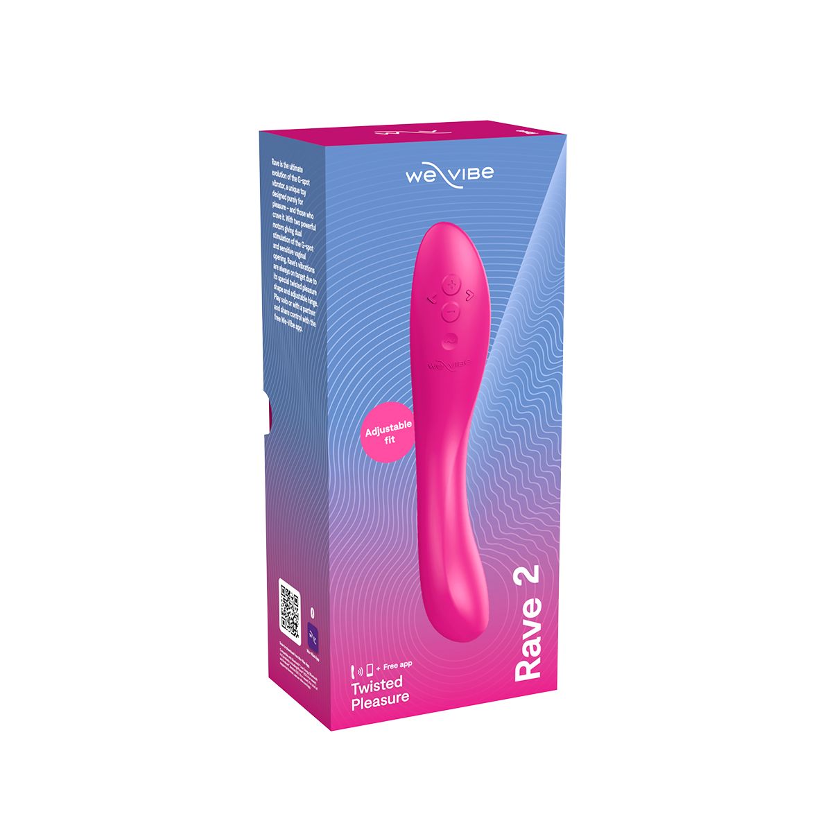 We-Vibe Rave 2 G-Spot Vibrator, Fuchsia, Product Box