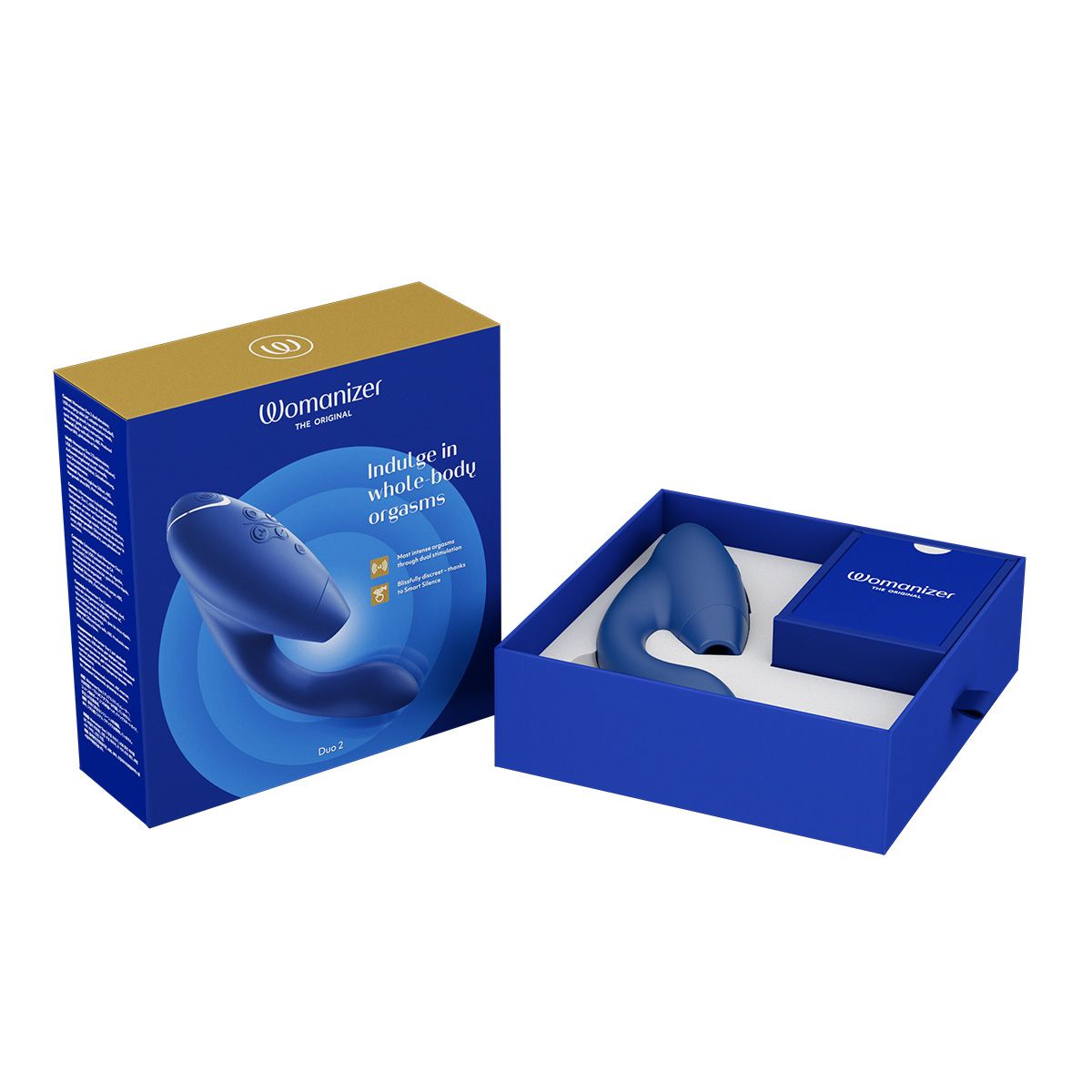 Blue Womanizer Duo 2 Sex Toy, Open Package