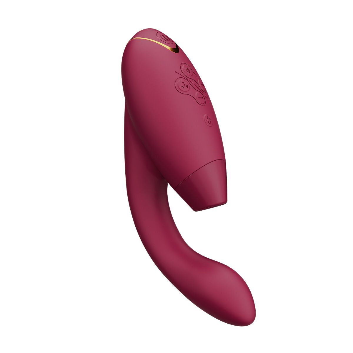 Womanizer Duo 2 Rabbit Sex Toy, Bordeaux, Product Image, Front Left Angle