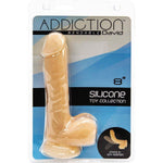 Addiction Bendable 8-Inch Silicone Dildo, David, Product Package