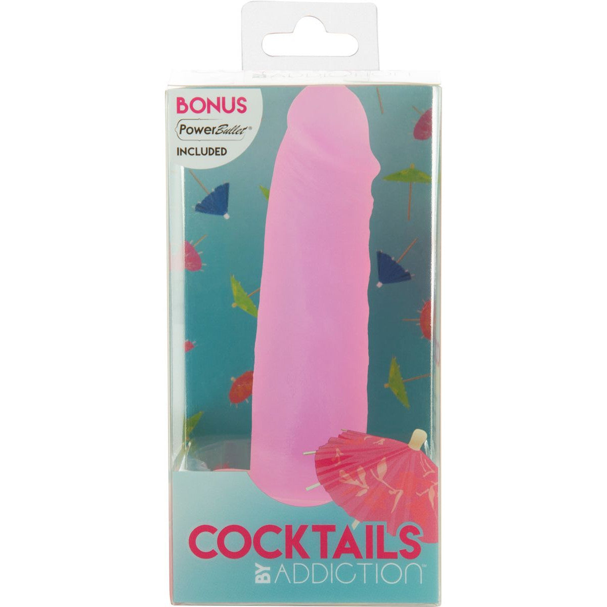 Addiction Cocktails 5.5-Inch Silicone Dildo, Purple, Product Package