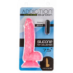 Addiction Glow-In-The-Dark 7.5-Inch Silicone Dildo, Pink, Product Package