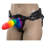 Addiction Justin 8-Inch Silicone Dildo, Dildo with Strap-On Harness