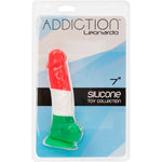 Addiction Leonardo 7-Inch Silicone Dildo, Product Package, Front