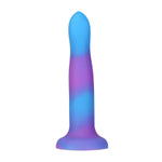 Addiction Rave Glow-In-The-Dark 8-Inch Silicone Dildo, Blue, Product Image, Front View