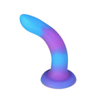 Addiction Rave Glow-In-The-Dark 8-Inch Silicone Dildo, Blue, Product Image, Flexible Position