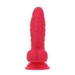 Addiction Ridged 7-Inch Silicone Dildo, Pink, Product Image, Front View