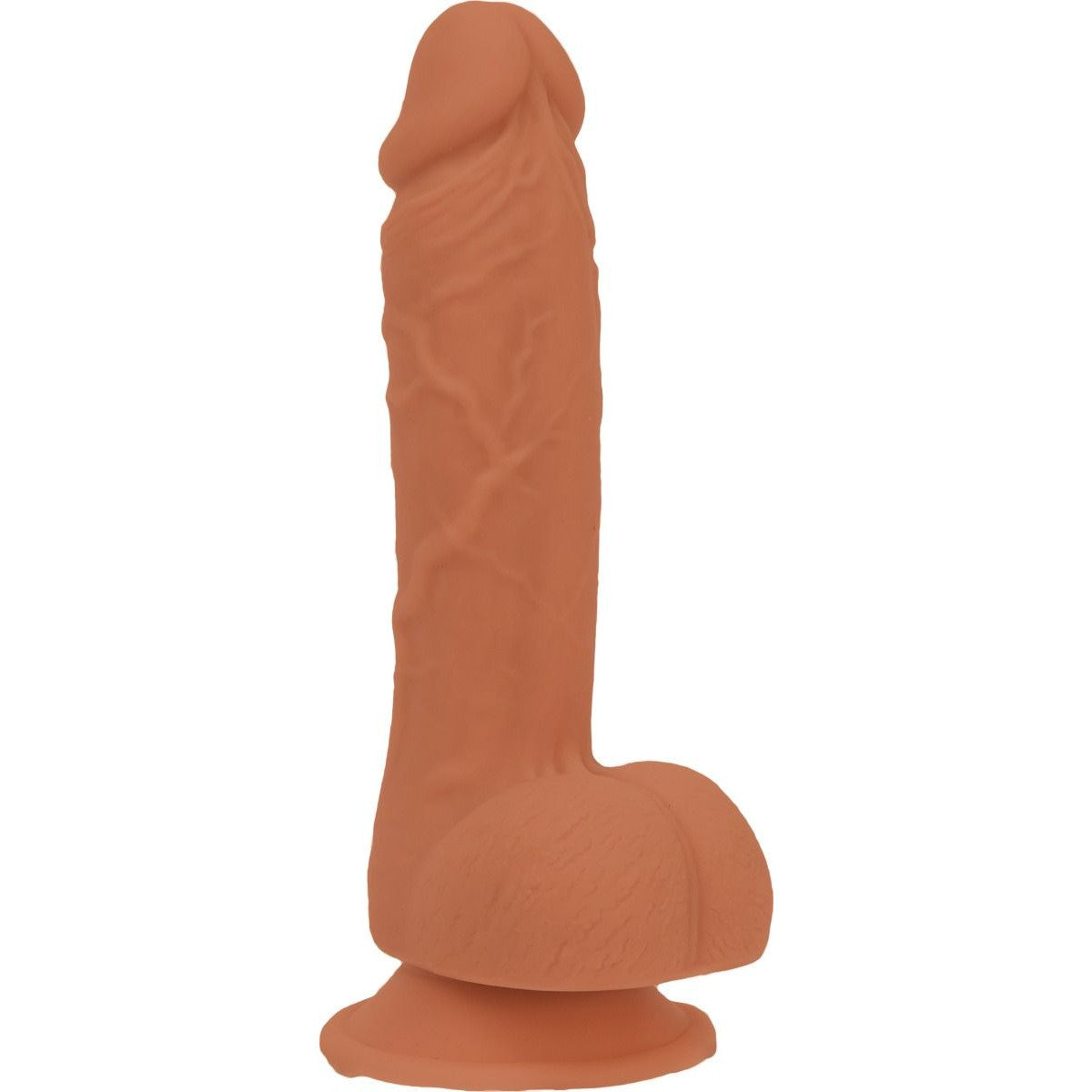 Addiction Steven 7.5-Inch Silicone Dildo, Caramel Tone, Product Image, Side Angle
