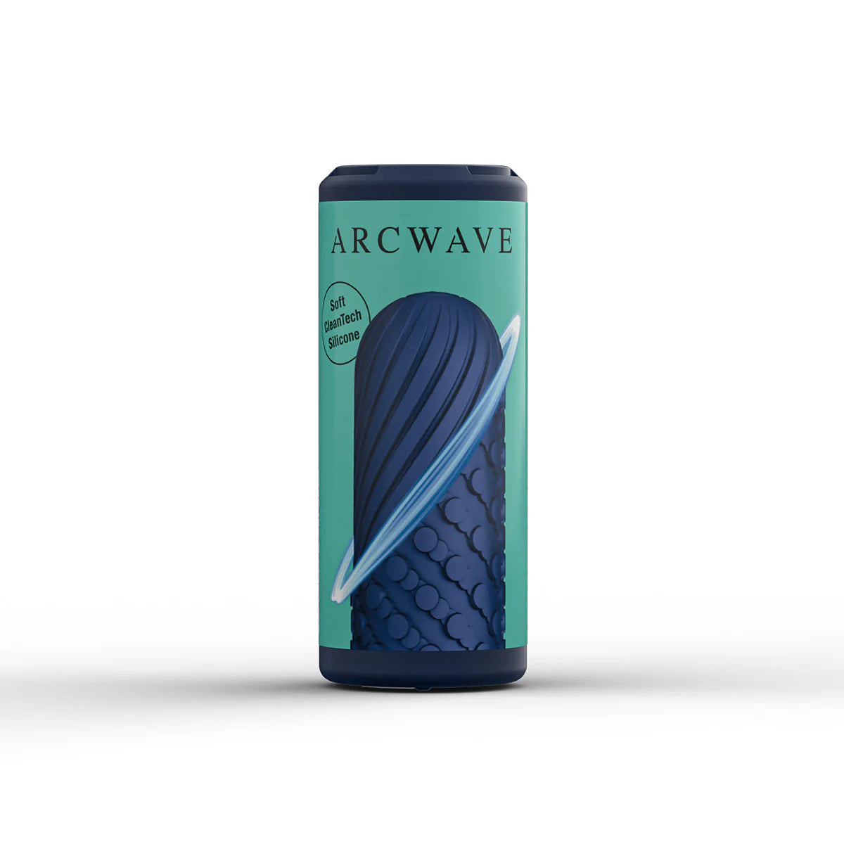 Arcwave Ghost Soft Silicone Stroker, Blue, Product Package, Front View