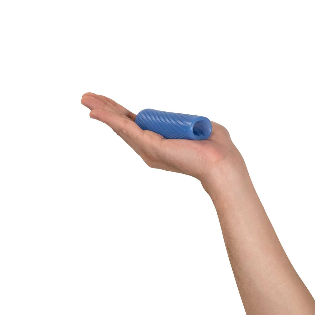 Arcwave Ghost Soft Silicone Stroker, Blue, Stroker on Hand
