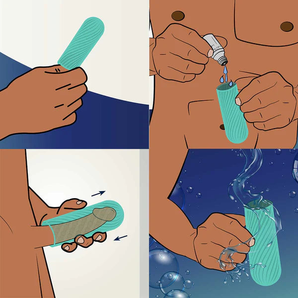 Arcwave Ghost Soft Silicone Stroker, Mint, How to Use Stroker with Lubricant and Clean It
