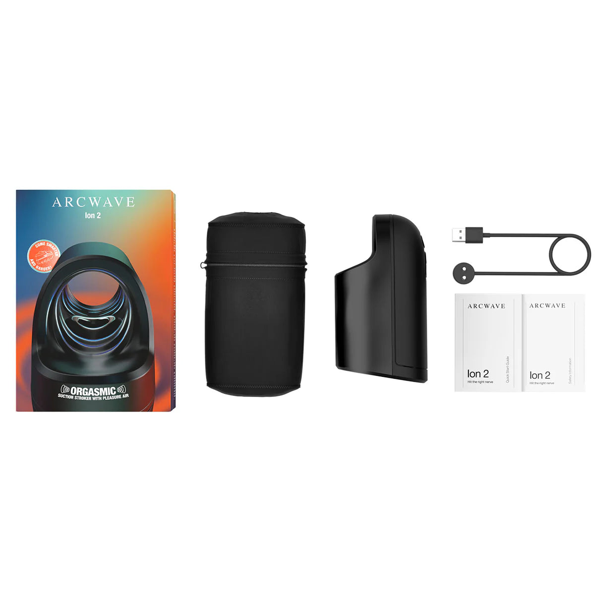 Arcwave Ion 2 Orgasmic Suction Stroker, Box Contents