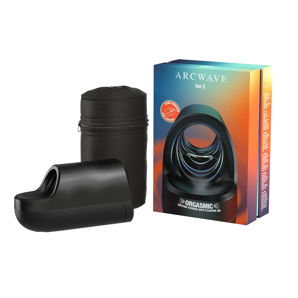 Arcwave Ion 2 Orgasmic Suction Stroker, Product Box with Stroker and Case