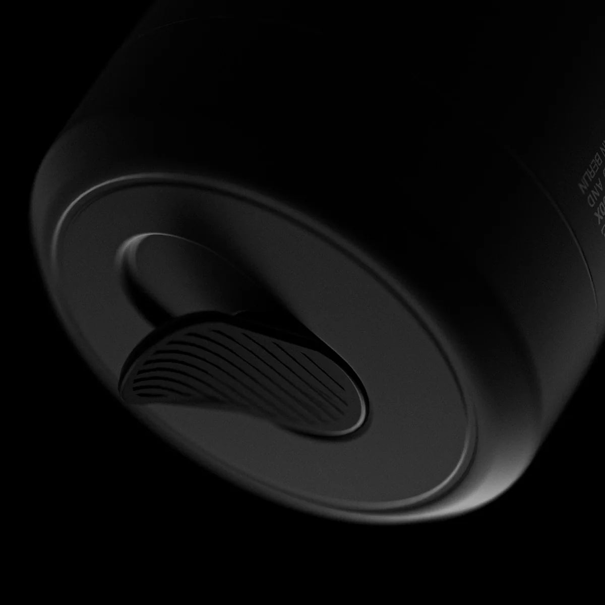 Arcwave Pow Silicone Stroker, Black, Air Flow Tab on Back Side of Stroker