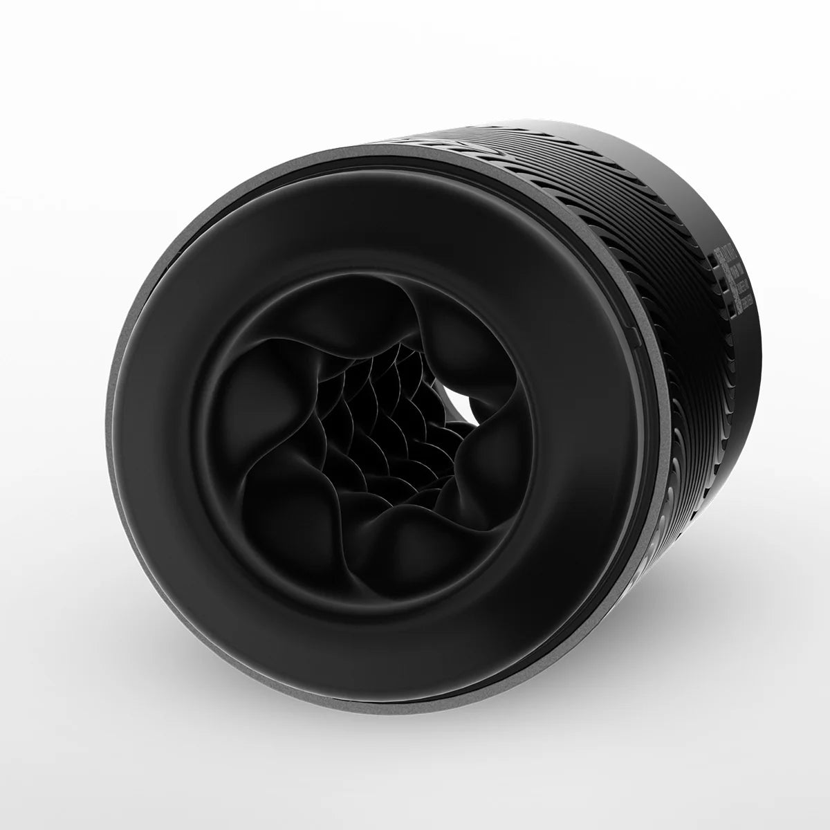 Arcwave Pow Silicone Stroker, Black, Product Image, Top View Orifice Entry Point