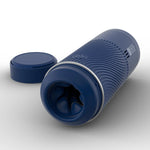 Arcwave Pow Silicone Stroker, Blue, Orifice Entry Point with Lid on the Side