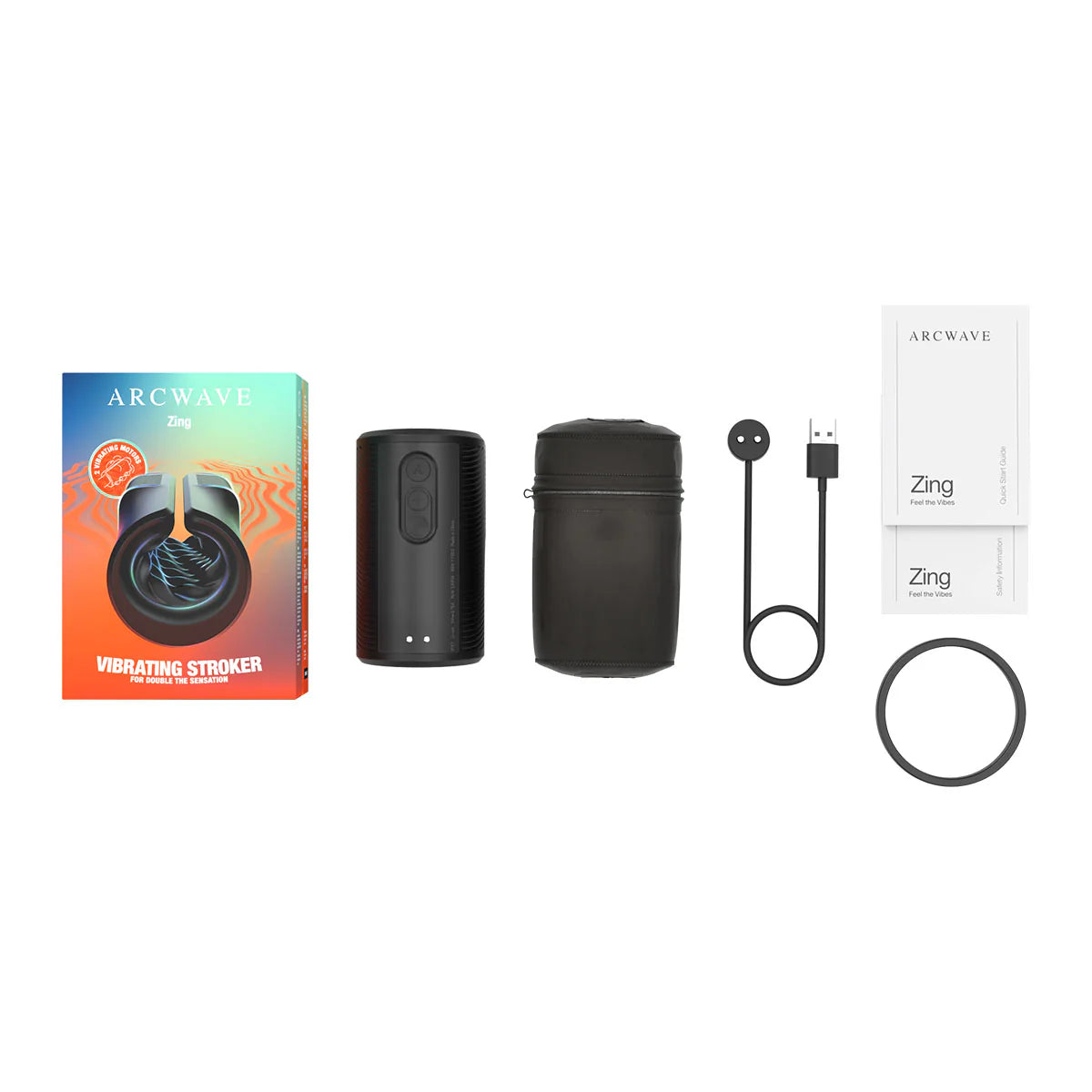 Arcwave Zing Vibrating Stroker, Box Contents
