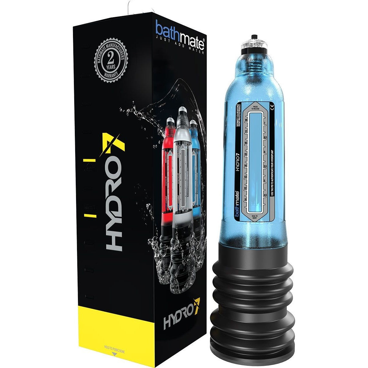 Bathmate Hydro7 Penis Pump, Blue, Product Box