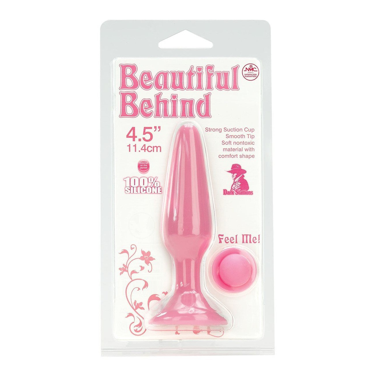 Beautiful Behind 4.5-Inch Butt Plug, Pink, Product Package