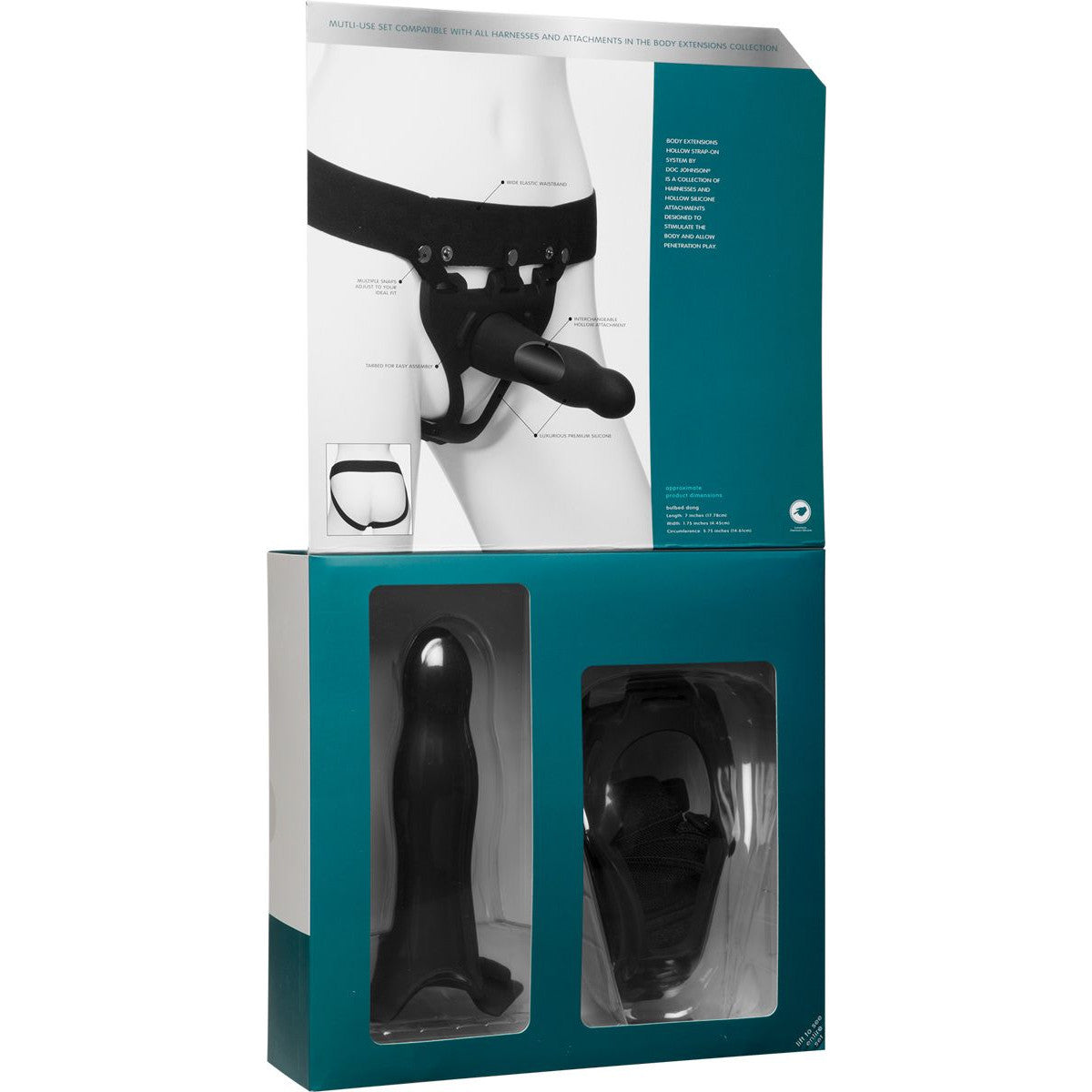 Body Extensions Be Daring Hollow Strap-On Set, Product Box Details