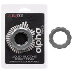 CalExotics Alpha Liquid Silicone Erect Ring, Product Package with Penis Ring