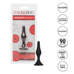 CalExotics Booty Call Booty Starter Butt Plug, Black, Product Package and Features