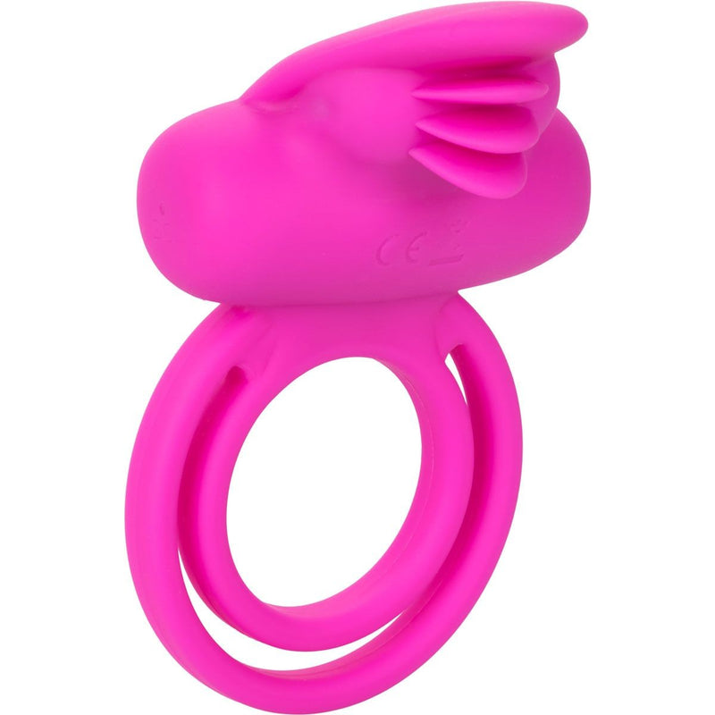 Dual Clit Flicker Vibrating Penis Ring, Front Angle
