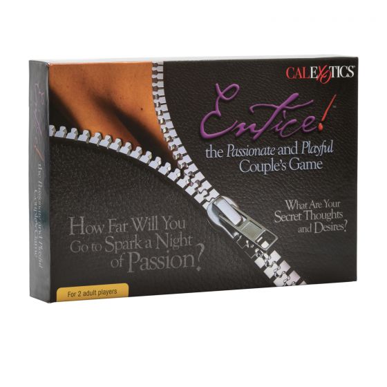 Entice Passionate & Playful Couples Sex Game, Product Box, Front
