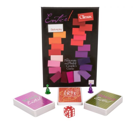 Entice Passionate & Playful Couples Sex Game, Game Board and Cards