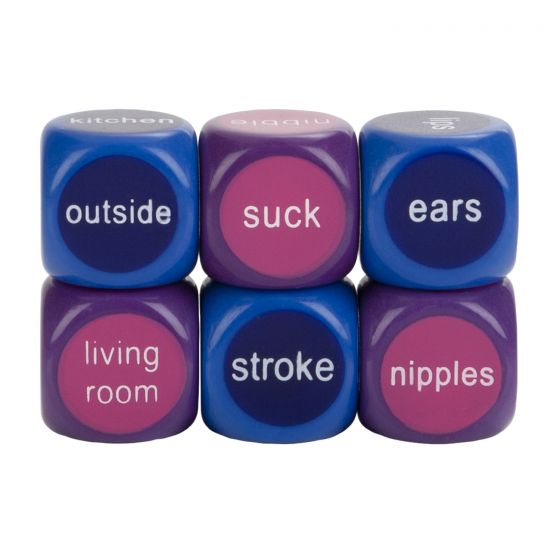 Hot & Spicy Party Dice Sex Game, Rectangle Stack: Outside, Suck, Ears, Living Room, Stroke, Nipples