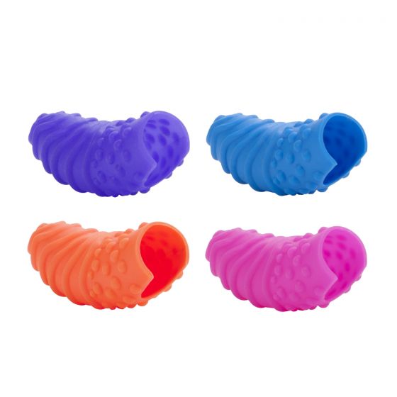 Intimate Play Silicone Finger Swirls, Product Image, Four Colours, Sideways