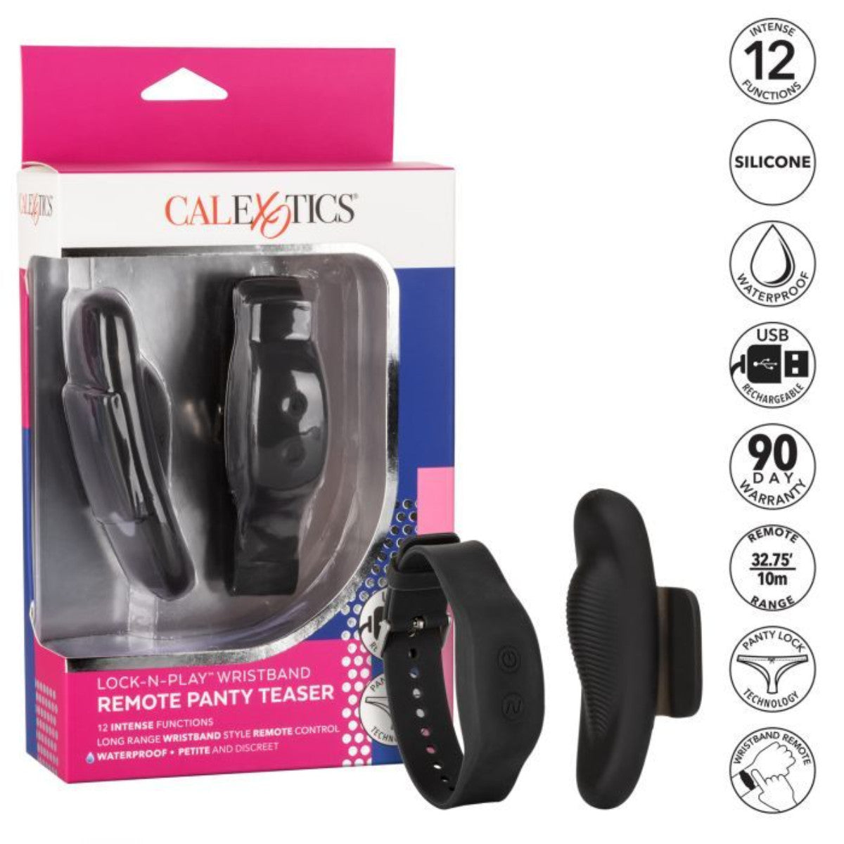 CalExotics Lock-N-Play Wristband Remote Panty Vibrator