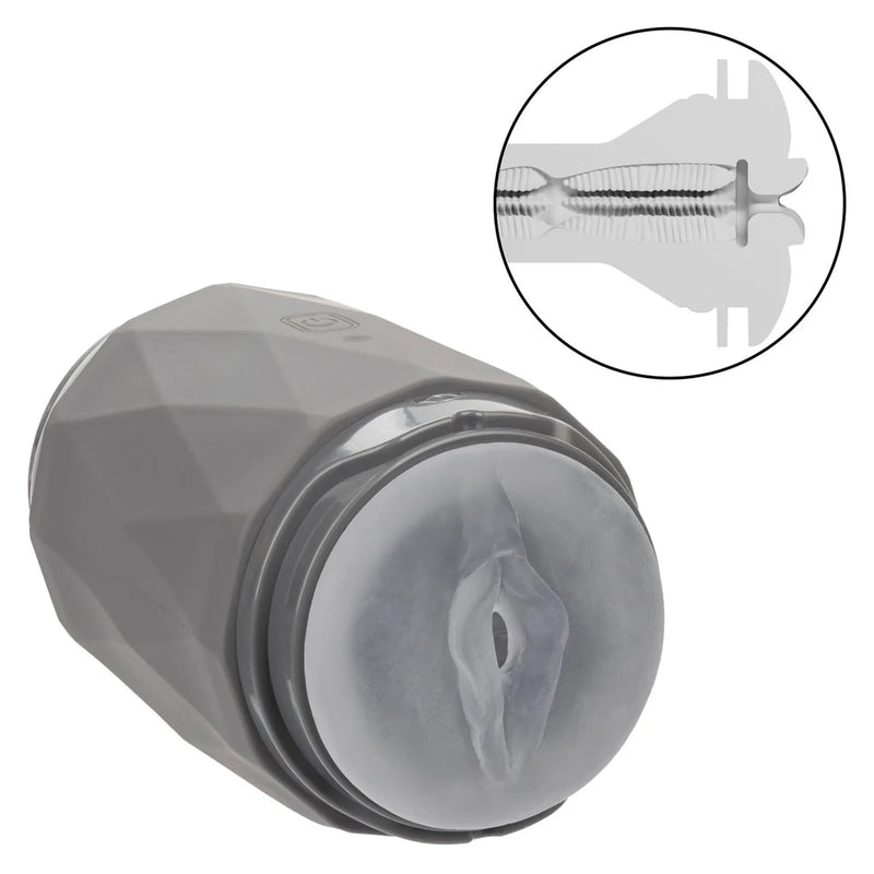CalExotics Milk Master Vibro Squeeze Pussy, Product Image, Top Left Angle